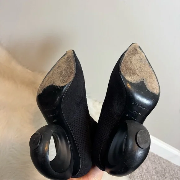 Burberry Kimberly Sock Knit Circle Heel Boots 38.5